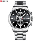 CURREN Fashion Watches Men Coffee Clock Men Quartz Wristwatch Stainless Steel Band Chronograph Watch Male Relogio Masculino
