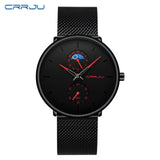 Relojes Hombre 2019 New CRRJU Men Watches Top Brand Luxury Full Steel Business Quartz Watch Men Military Sports Waterproof Clock