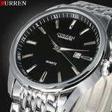Mens Watches Top Brand Luxury Curren Men Full Stainless Steel Analog Date Quartz Casual Watch Wristwatches Relogio Masculino