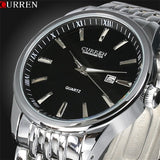 Mens Watches Top Brand Luxury Curren Men Full Stainless Steel Analog Date Quartz Casual Watch Wristwatches Relogio Masculino